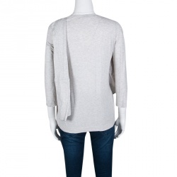 Pre Owned See By Chloe Grey Front Drape Detail Top M