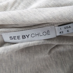 Pre Owned See By Chloe Grey Front Drape Detail Top M