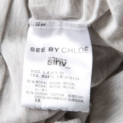 Pre Owned See By Chloe Grey Front Drape Detail Top M