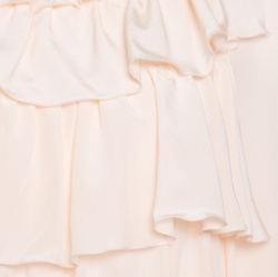 Pre Owned بلوزة سي باي كلوي حرير وردي فاتح شفاف طبقات L