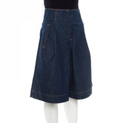 Pre Owned See by Chloe Indigo Dark Wash Denim High Waist Half Culottes S