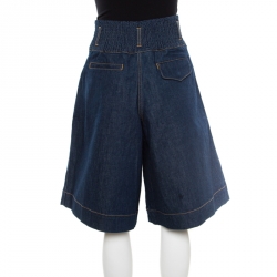 Pre Owned See by Chloe Indigo Dark Wash Denim High Waist Half Culottes S