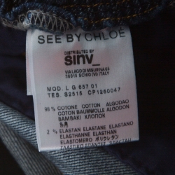 Pre Owned See by Chloe Indigo Dark Wash Denim High Waist Half Culottes S