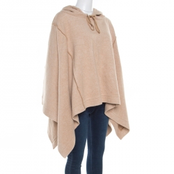 See by Chloe Camel Brown Hooded Poncho L