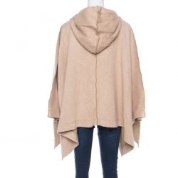 See by Chloe Camel Brown Hooded Poncho L