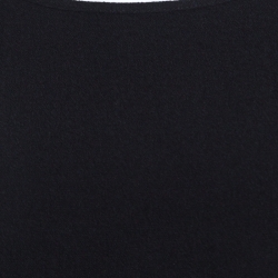 Pre Owned توب سي باي كلوي تريكو أسود أكمام كروشيه واسعة L