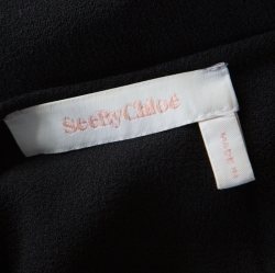 Pre Owned توب سي باي كلوي تريكو أسود أكمام كروشيه واسعة L