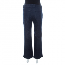 See by Chloe Blue Dark Wash Denim Lace Pocket Trim Flared Jeans S