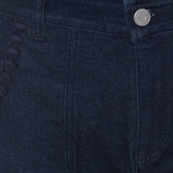 See by Chloe Blue Dark Wash Denim Lace Pocket Trim Flared Jeans S