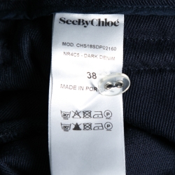Pre Owned See by Chloe Navy Blue Straight Leg Cargo Pants M