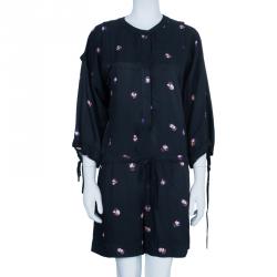 Pre Owned See by Chloe Long Sleeve Floral Print Romper S