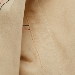 Pre Owned See by Chloe Beige Crepe Contrast Stitch Detail Blouse M