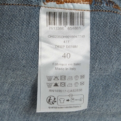 مملوكة مسبقًا See by Chloe Blue Denim Buttoned Front Pleated Blouse M