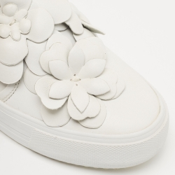 Pre Owned See by Chloe White Leather Low Top Sneakers Size 38