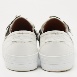 Pre Owned See by Chloe White Leather Low Top Sneakers Size 38