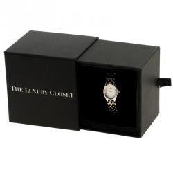 Pre Owned Seiko Mother of Pearl Two Tone Stainless Steel Women's Wristwatch 20 mm