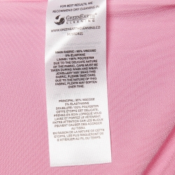 Pre Owned Self-Portrait Pink Crepe Pleated Iris Midi Dress M