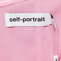 Pre Owned Self-Portrait Pink Crepe Pleated Iris Midi Dress M