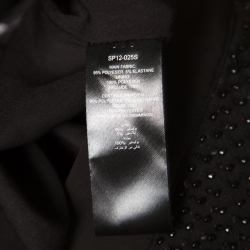 Pre Owned Self Portrait Black Sequined Wrap Front Midi Skirt M