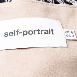 Pre Owned Self-Portrait Colorblock Lilac Floral Lace Sleeveless Jumpsuit S