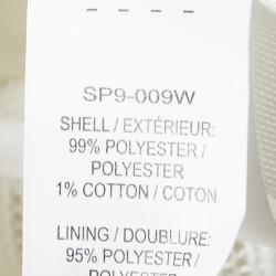 Self Portrait White Lace Trim Detail Sleeveless Peplum Dress M