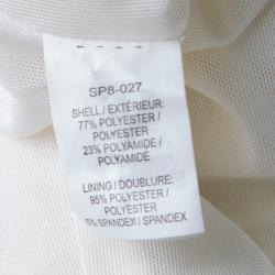 Pre Owned Self Portrait White Sculptured Tear Drop Peplum Dress M