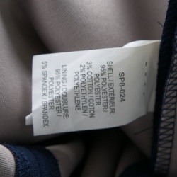 Pre Owned فستان سيلف بورتريه كروشيه أبيض وأزرق كحلي دانتيل مفرغ M