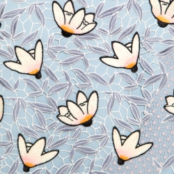 Pre Owned Self Portrait Dove Grey Floral Cutout Embroidered Guipure Lace Skirt S