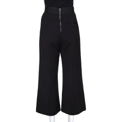 Pre Owned Self Portrait Black Crepe Natasha Wide Leg Culottes S