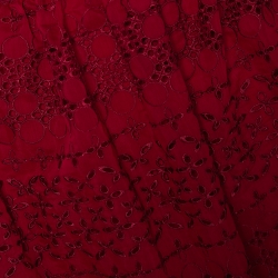 مملوكة مسبقًا Self-Portrait Maroon Embroidered Lace One Shoulder Dress S