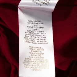 مملوكة مسبقًا Self-Portrait Maroon Embroidered Lace One Shoulder Dress S