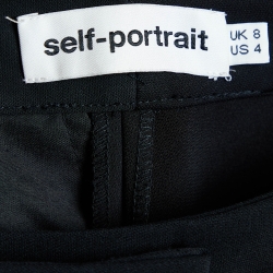 Pre Owned Self-Portrait Black Wide Leg Pants S