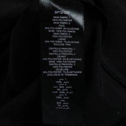 Pre Owned فستان سيلف بورتريت هال دانتيل غوبير أسود قصير مقاس وسط (ميديوم)