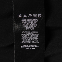 Pre Owned فستان سيلف بورتريت هال دانتيل غوبير أسود قصير مقاس وسط (ميديوم)