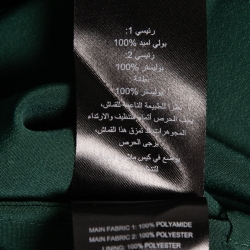 Pre Owned Self-Portrait Green Floral Lace Overlay Maxi Dress S