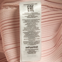 Pre Owned Self-Portrait Pink Viscose Rib Knit Midi Dress S