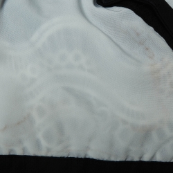 Pre Owned Self-Portrait White/Blue Lace Mini Dress S