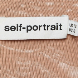 Pre Owned Self-Portrait Multicolor Lace Sleeveless Camellias Midi Dress M