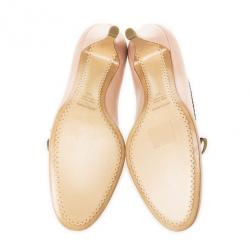 Pre Owned Sergio Rossi Pink Leather Bow Pumps Size 40