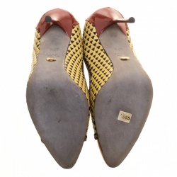 Pre Owned حذاء كعب عالي سرجيو روسي غطاء مقدمة سينا جلد متعدد الألوان مقاس 37.5