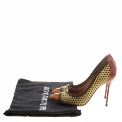 Pre Owned حذاء كعب عالي سرجيو روسي غطاء مقدمة سينا جلد متعدد الألوان مقاس 37.5