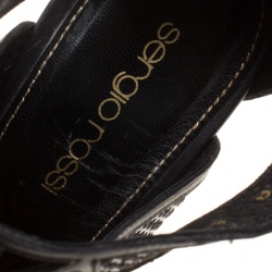 مملوكة مسبقًا صندل سرجيو روسي قصة جلد ورافيا مغزول مونوكروم مقاس 36