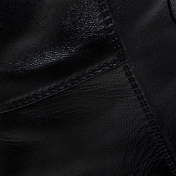 Pre Owned Sergio Rossi Black Leather Zip Platform Knee Length Boots Size 36