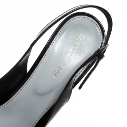 Pre Owned صندل سيرجيو روسي كاشيت سويدي بنفسجي مقدمة مفتوحة نعل سميك بحزام للكاحل مقاس 38.5