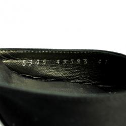 Pre Owned Sergio Rossi Black Satin Diamante Studded Ankle Strap Sandals Size 41