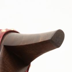 Pre Owned Sergio Rossi Red Embellished Suede Mules Size 38