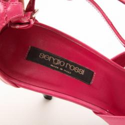 Pre Owned Sergio Rossi Pink Patent High Heel Sandals Size 39