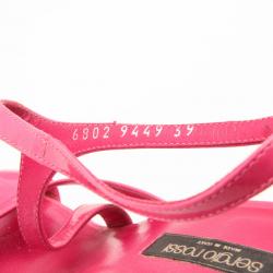 Pre Owned Sergio Rossi Pink Patent High Heel Sandals Size 39