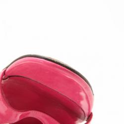 Pre Owned Sergio Rossi Pink Patent High Heel Sandals Size 39