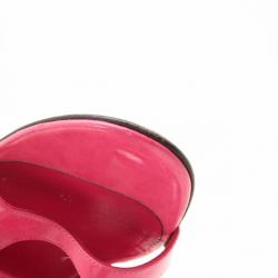 Pre Owned Sergio Rossi Pink Patent High Heel Sandals Size 39